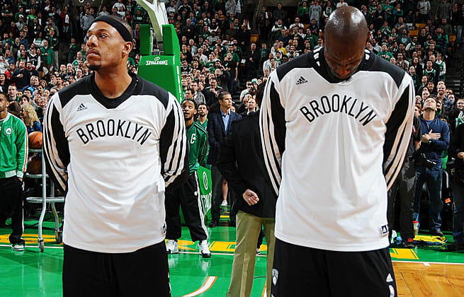 Paul Pierce and Kevin Garnett both became emotional during their return to Boston with the Nets.